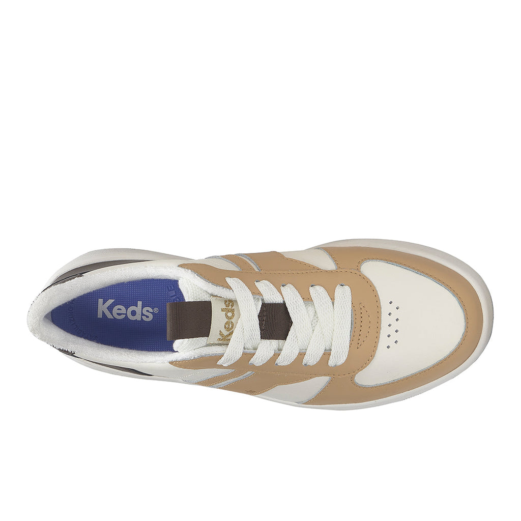 Keds The Court II Leather Snow White/Latte/Coffee (WH69051-CRTII7C)