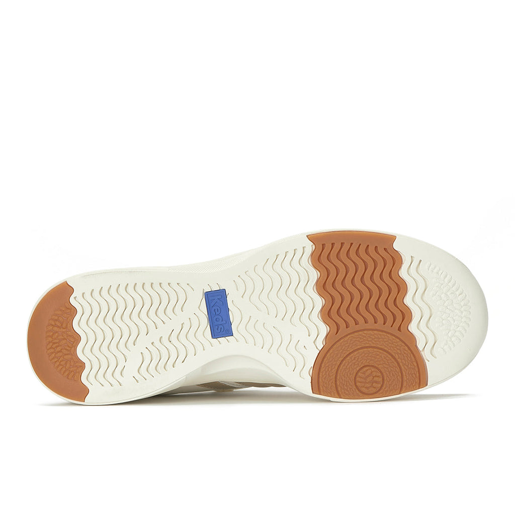 Women's Blisswalk Ubal Leather/Suede Snow White/Oatmeal/Gold Sneaker (BLISUB7110-WH69066)