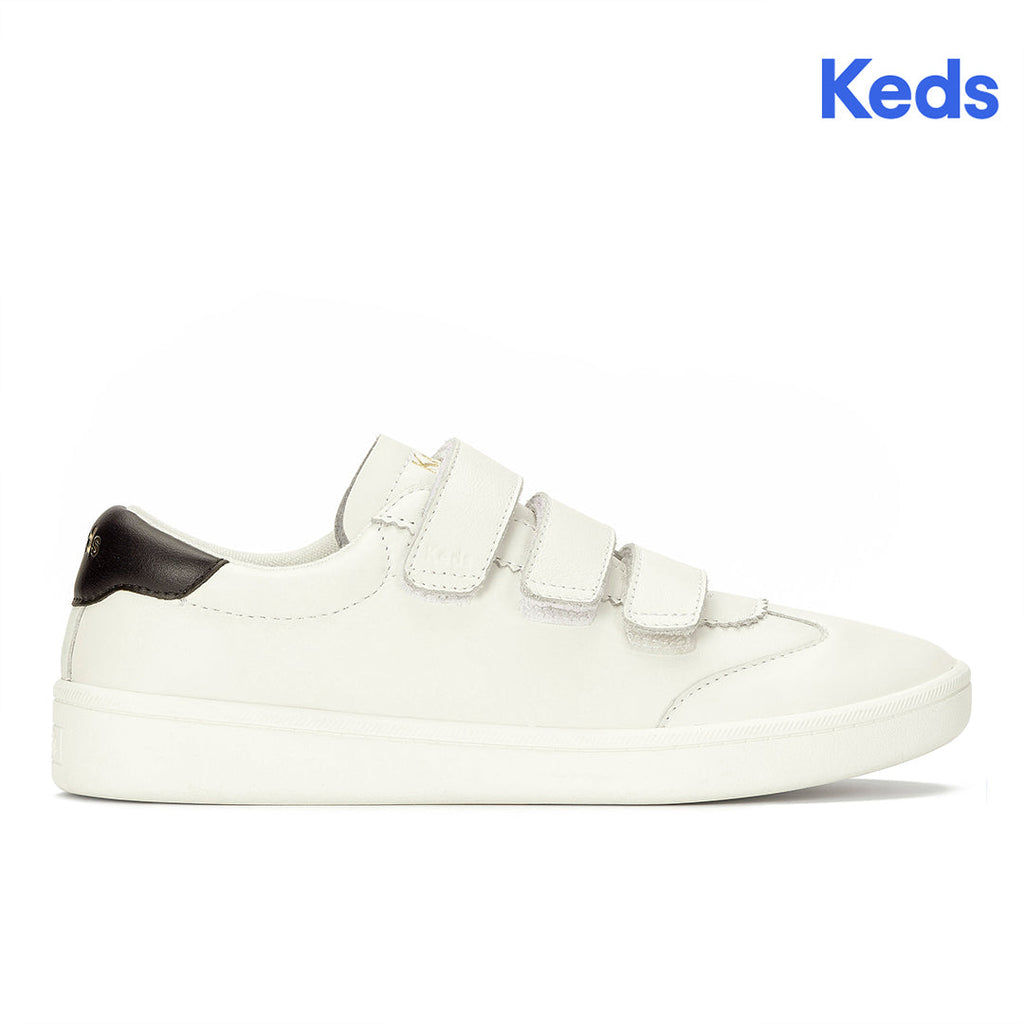 Women's Ace II V Leather Egret/Black Sneaker (ACEIIV6280-WH69082)