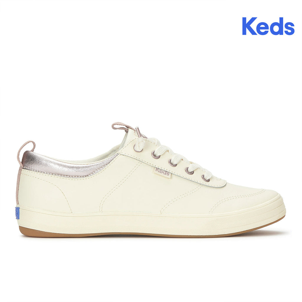 Women's Center III Slip On Leather Egret/Orchid Sneaker (CNTSLP6270-WH69184)