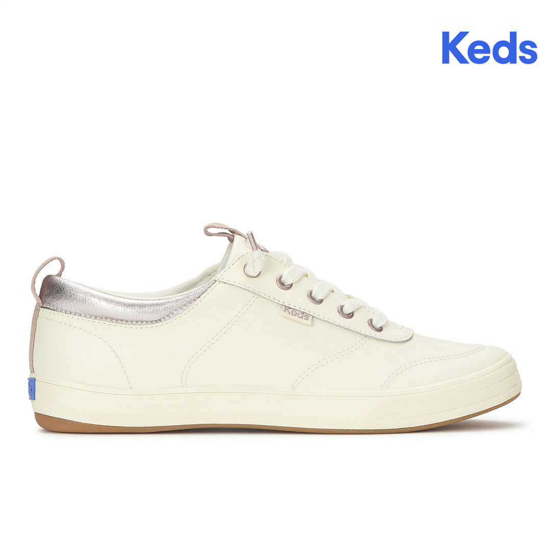 Women's Center III Slip On Leather Egret/Orchid Sneaker (CNTSLP6270-WH69184)