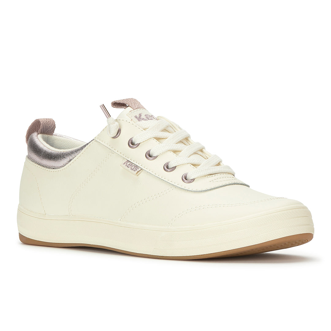 Women's Center III Slip On Leather Egret/Orchid Sneaker (CNTSLP6270-WH69184)