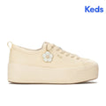 Women's Skyler Leather Daisy Charm Parchment Sneaker (SKYLER7B103-WH69256)