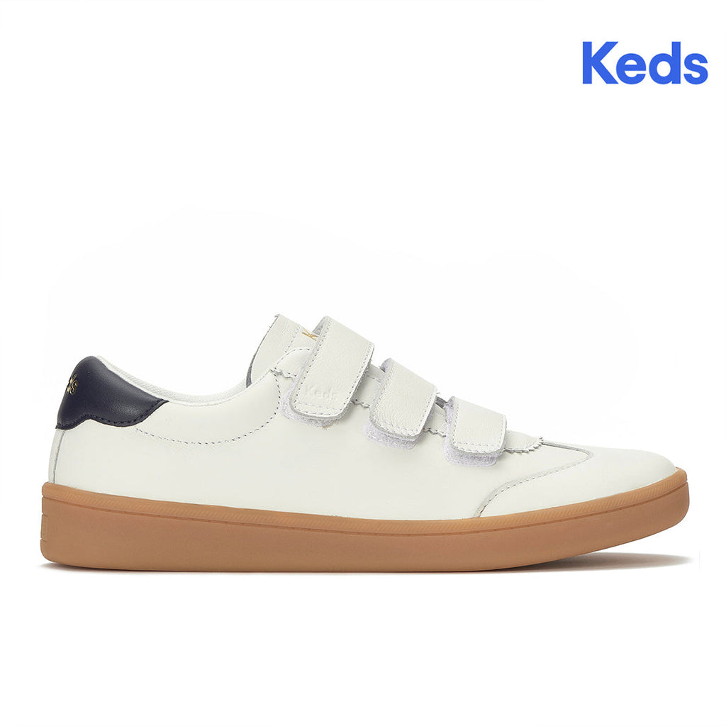 Women's Ace II V Leather Translucent Midsole White/Navy Sneaker (ACEIIV7A111-WH69296)