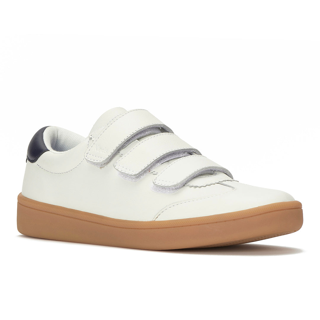 Women's Ace II V Leather Translucent Midsole White/Navy Sneaker (ACEIIV7A111-WH69296)