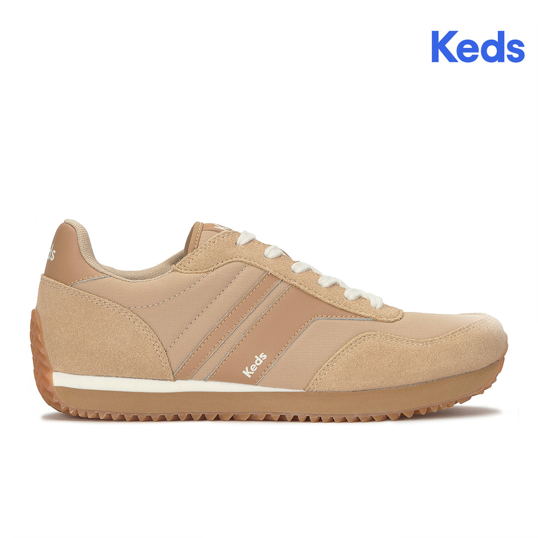 Women's Rena Nylon/Leather Cuban Sand/Tan Sneaker (RENA5A242-WH69299)