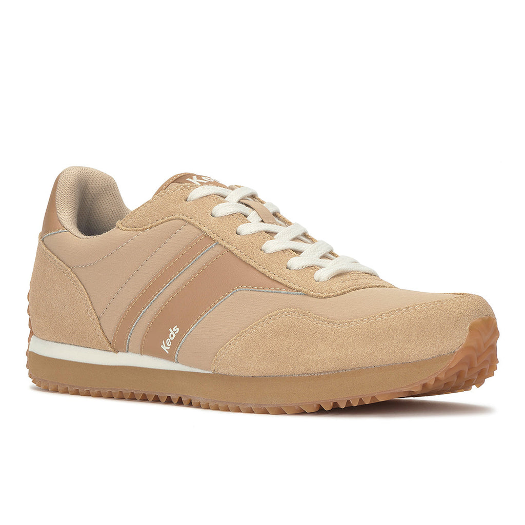 Women's Rena Nylon/Leather Cuban Sand/Tan Sneaker (RENA5A242-WH69299)