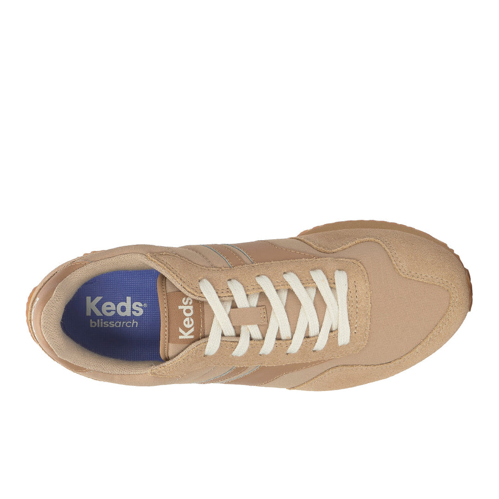 Women's Rena Nylon/Leather Cuban Sand/Tan Sneaker (RENA5A242-WH69299)