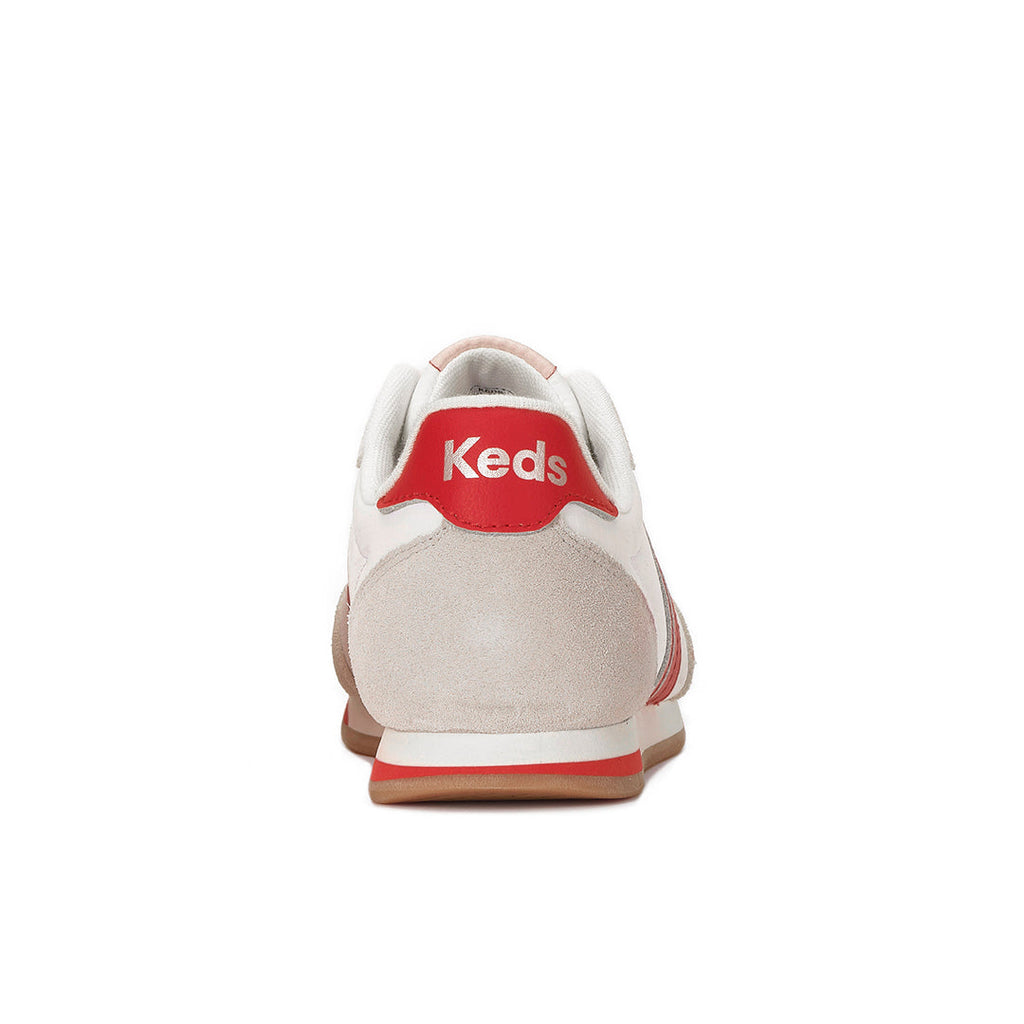 Women's Revival Nylon/Suede/Leather Snow White/Red Sneaker (RVIVL5B112-WH69396)