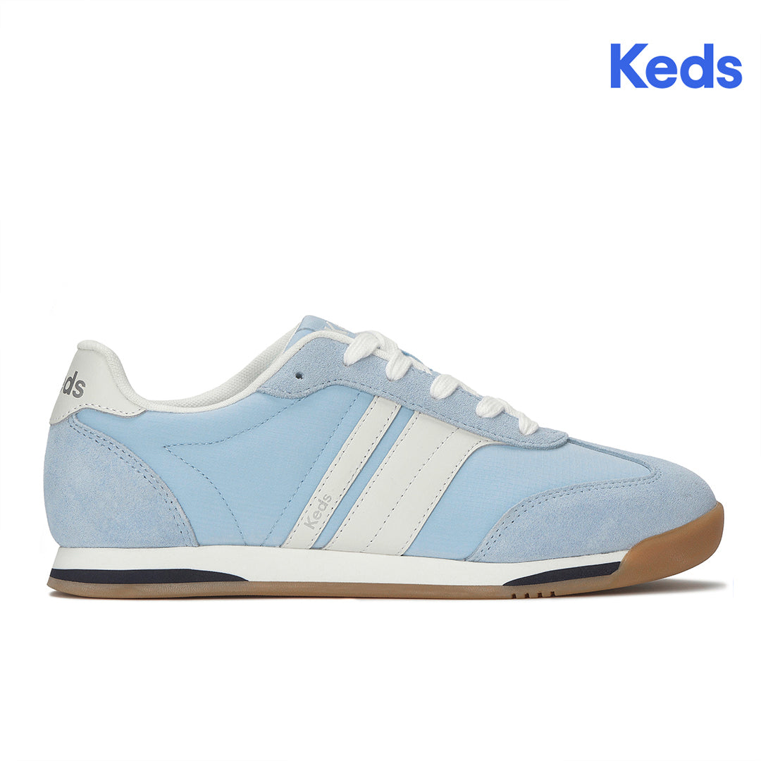 Women's Revival Nylon/Suede/Leather Light Blue/Snow White Sneaker (RVIVL5B450-WH69397)