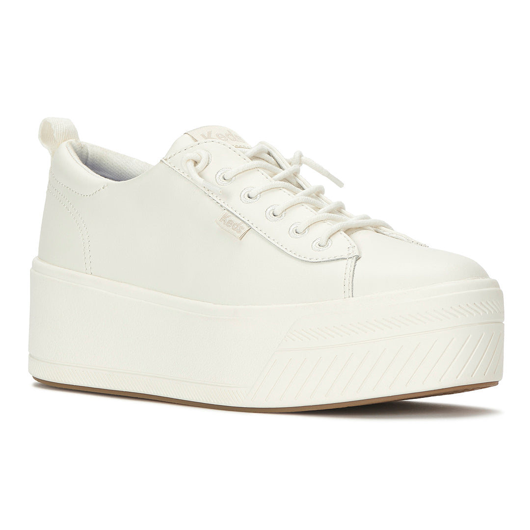 Women's Skyler Slip On Leather Snow White Sneaker (SKYSLP6110-WH69412)