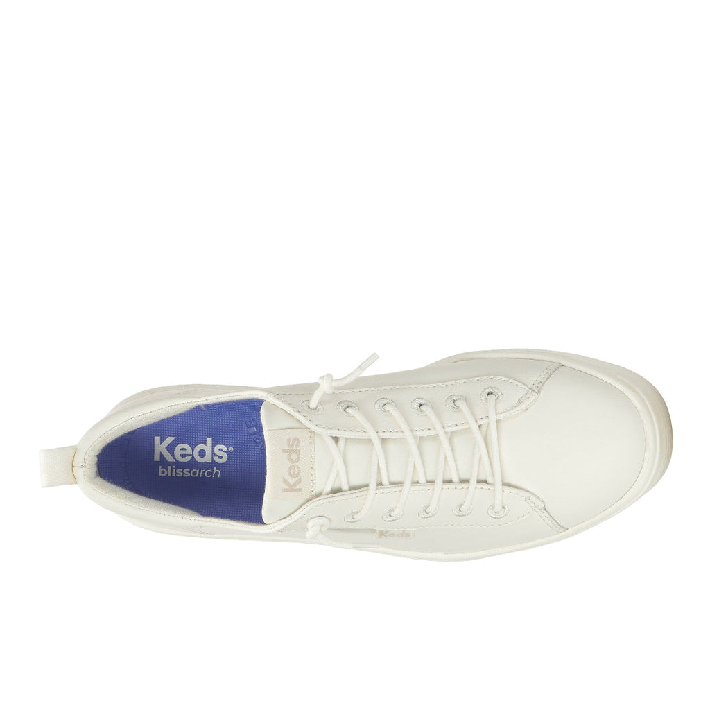 Women's Skyler Slip On Leather Snow White Sneaker (SKYSLP6110-WH69412)