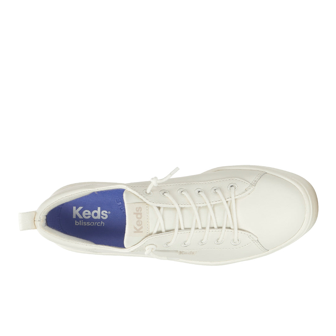 Women's Skyler Slip On Leather Snow White Sneaker (SKYSLP6110-WH69412)