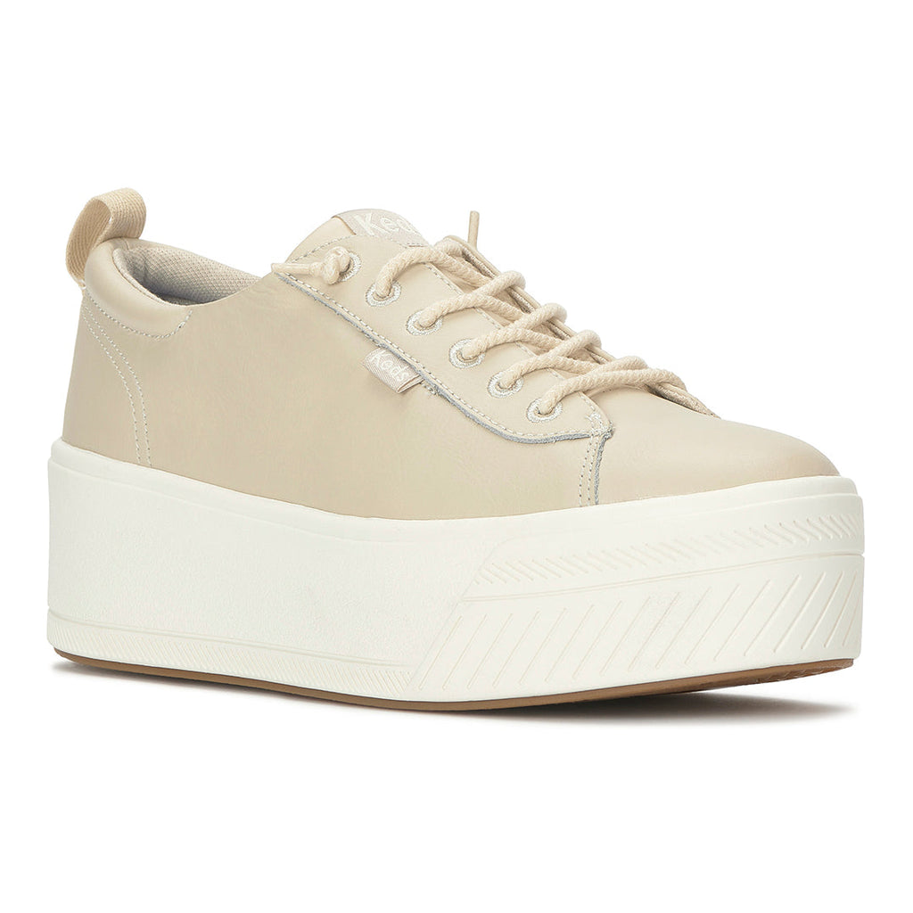 Women's Skyler Slip On Leather Oatmeal Sneaker (SKYSLP6280-WH69413)