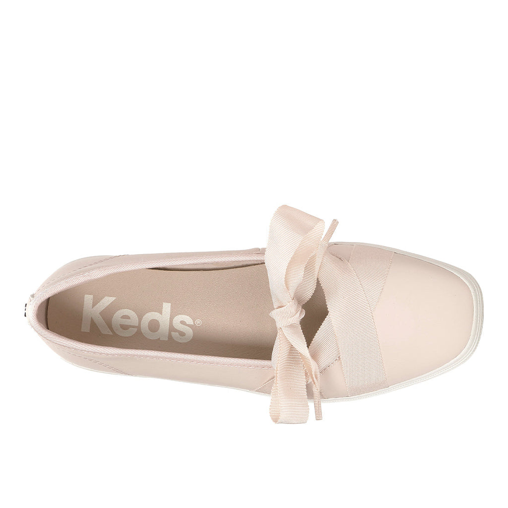 Womens Keds Square Toe Ballet Leather Fall Blush Sneakers (SQBAL76800-WH69704)